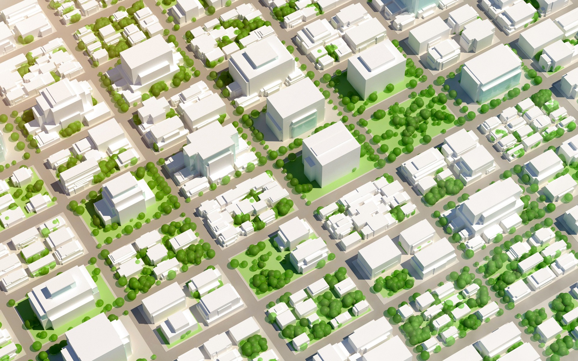 Abstract suburban district